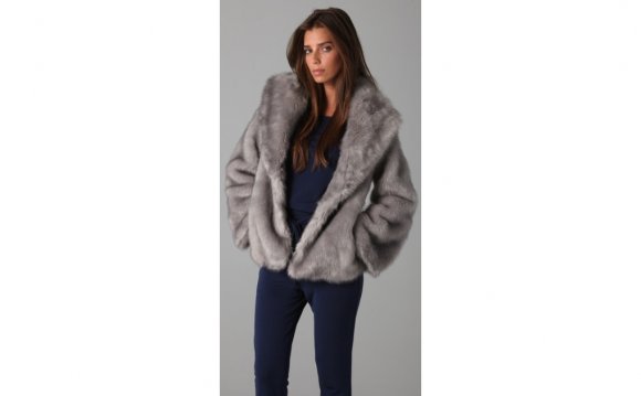 Halston heritage Faux Fur Coat