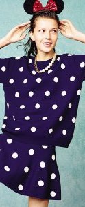 Bold graphic prints feature on polka dot outfits, £22 (necklace is £4)