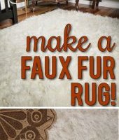 DIY faux fur rug! This is so fabulous,  easy and inexpensive!