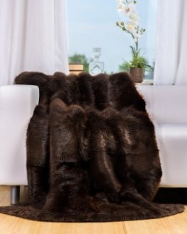 Full Pelt Beaver Fur Blanket / Fur Throw