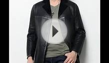 Black Sheepskin Shearling Jacket for Men Online
