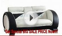 Modern Furniture White and Black Leather Sofa FOR SALE