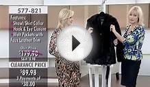 Regal Faux Furs Swing Jacket with Ruched Shawl/Shirt